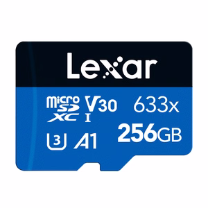 „Lexar“ aukštos kokybės 633x microSDXC 256 GB atminties kortelė + SD adapteris