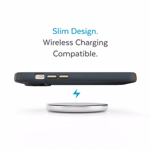 Чехол Speck Presidio2 Grip для iPhone 15 Plus / 14 Plus, с нескользящим покрытием, цветовая комбинация «Charcoal / Cool Bronze / Slate»