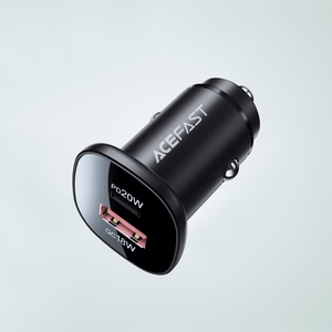 Automobilinis įkroviklis Acefast B1 Mini 38W USB-C+USB-A juodas