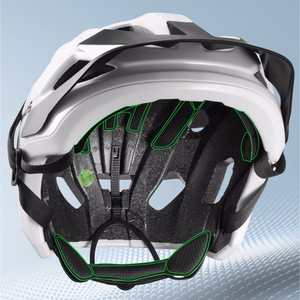 Rockbros LK-67 jaunimo dviratininko šalmas su nuimamu skydeliu, 54–58 cm – baltas