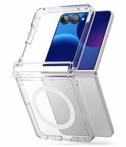 Ringke Fusion Flap Magnetic MagSafe dėklas, skirtas Samsung Galaxy Z Flip 8 – skaidrus