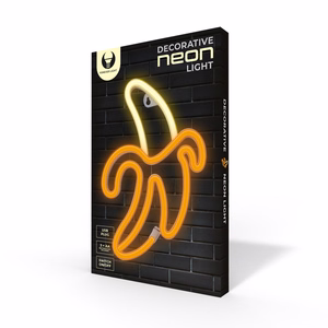 Neon LED Light BANANA baltas geltonas Bat + USB FLNE10 Forever Light