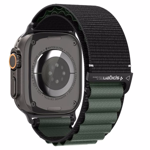 SPIGEN WBF1 dirželis APPLE WATCH 6 / 7 / 8 / 9 / 10 / SE / ULTRA 1 / 2 (44 / 45 / 46 / 49 MM) juodas/žalias