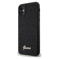 Guess Disco Metalinis užrašas dėklas telefonui iPhone 11 / Xr - juodas