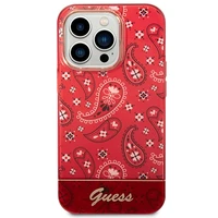 Guess GUHCP14XHGBNHR iPhone 14 Pro Max 6.7" raudonas/raudonas kietas dėklas Bandana Paisley