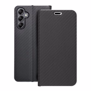 LUNA Book Carbon dėklas telefonui SAMSUNG A14 4G / A14 5G juodas