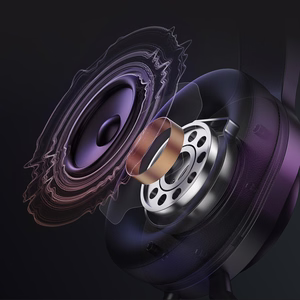 QCY Heroad V200 Tri-Mode Žaidimų Ausinės su 7.1 Garsu, 240h Baterija ir Nuimamu Mikrofonu - Juodos