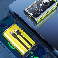 WEKOME WP-345 Vanguard Series - Power bank 10000 mAh Fast Charging with built-in USB-C & Lightning PD 20W laidas + QC 22.5W (geltonas)