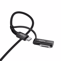 Kabelis 2in1 USB C į USB C / Mag3 Hoco 240W 1,8 m U142 juodas