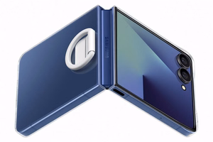 Samsung dėklas su žiedu Samsung Galaxy Z Flip7 - permatomas