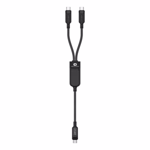 Acefast C5 USB-C - USB-C / USB-C 2in1 100W 480Mb/s kabelis - juodas