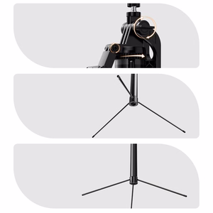 Asmenukių lazda Orico SPM170 trikojis 1/4 colio telefono kamerai Bluetooth 5.2 - juoda