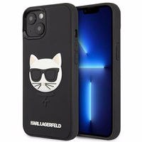 Karl Lagerfeld 3D Guminis Choupette dėklas iPhone 13 mini - juodas
