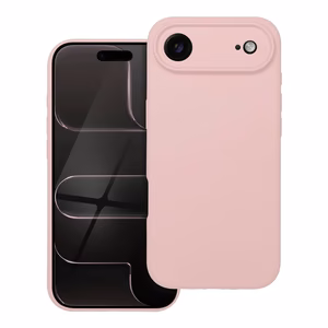 Silikoninis dėklas 2mm IPHONE 17 Air suderinamas su Magnetine smėlio rožinė