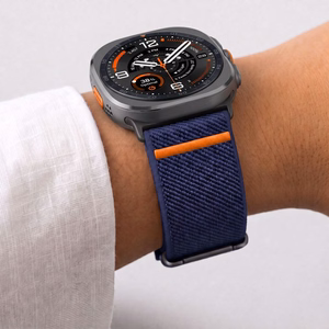 Tech-Protect Nylon Clasp dirželis, skirtas „Samsung Galaxy Watch Ultra 47 mm“ – tamsiai mėlynas