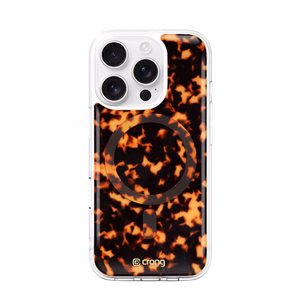 Crong Deluxe MAG Cover MagSafe dėklas, skirtas iPhone 16 Pro, vėžlio kiauto rašto