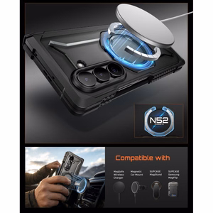 Supcase UB Grip Mag MagSafe dėklų komplektas, 2 vnt., skirtas Samsung Galaxy Z Fold 8, juodas