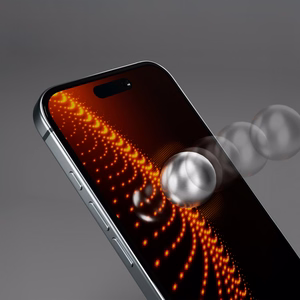 SBS apsauginis stiklas su D3O technologija su aplikatoriumi iPhone 15 / iPhone 15 Pro / iPhone 16