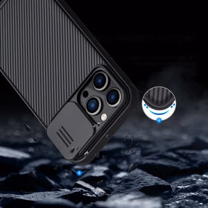 Nillkin CamShield Pro Case iPhone 14 Pro Max Armored Cover Camera Protector Blue
