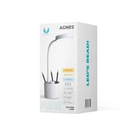 Desk LED Lamp 5W with pen holder PURE FLB-20 AGNES white Forever Light