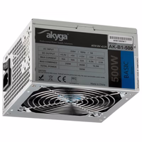 Akyga AK-B1-500 maitinimo blokas 500 W 20+4 pin ATX ATX Pilka