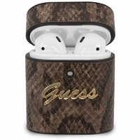 Guess GUACA2PUSNSMLBR AirPods 1/2 dėklas rudas/rudas Python kolekcija