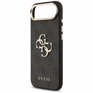 GUESS dėklas telefonui IPHONE 17 Air GUHCP17M4GMGCGR (PU dėklas su dideliu 4G klasikiniu logotipu) auksinis juodas