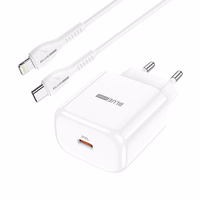 BLUE POWER BBN3 QC 20W Sieninis įkroviklis + BALTAS LIGHTNING LAIDAS