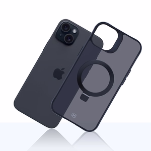 3mk Smoke dėklas telefonui Mag&Stand Apple iPhone 15 plus - juodas