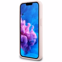 Karl Lagerfeld silikoninis Karl&Choupette galvų Magnetinis dėklas telefonui iPhone 16e - rožinis