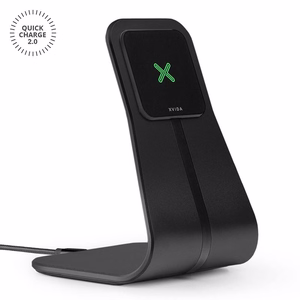 XVIDA Fast Charging belaidžio įkrovimo stovas stalui su Samsung Quick Charge 2.0, juodas