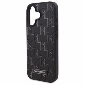 Karl Lagerfeld Hot Stamp MagSafe iPhone 16 Plus dėklas - juodas