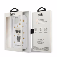 Karl Lagerfeld Flower Ikonik Karl dėklas telefonui iPhone 13 mini - skaidrus
