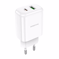 Įkroviklis Borofone BN4 20W USB-C/USB-A baltas