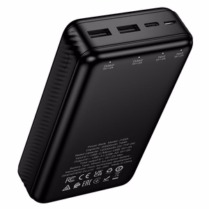 Išorinė baterija Hoco 20000 mAh 2A J165A juoda