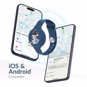 Поисковая метка Beeep OneTag с детским силиконовым браслетом Astronaut, Apple Find My / Android