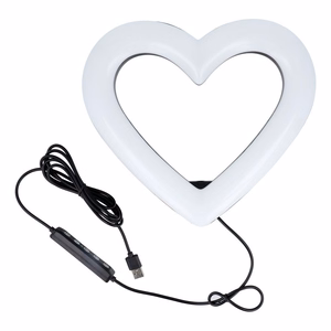LED žiedinė Stream RGB lempa 10" su telefono laikikliu HEART + trikojis JM26-10 juoda