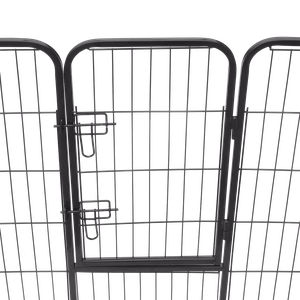 REBEL ANIMALS modular steel dog playpen, size XL, 8 panels, 80 × 100 cm