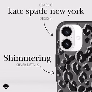 Kate Spade New York Protective MagSafe - Case for iPhone 16 (City Leopard)