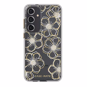 Чехол Case-Mate Floral Gems для Samsung Galaxy S24+, золотой