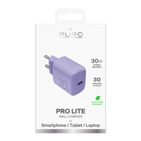 "Puro Pro Lite" 30 W USB-C sieninis įkroviklis - violetinės spalvos