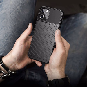 THUNDER dėklas telefonui IPHONE 15 Pro juodas