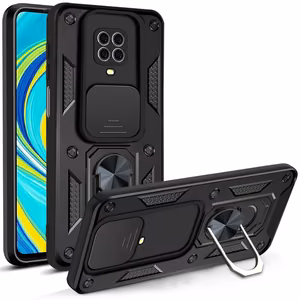 "Defender Slide" dėklas "Xiaomi Redmi Note 9s / 9 Pro / 9 Pro Max", juodos spalvos