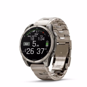 Garmin Fenix 8 3,56 cm (1.4") AMOLED 47 mm Skaitmeninis 454 x 454 pikseliai Lietimui jautrus ekranas Titanas „Wi-Fi“ GPS (palydovinis)