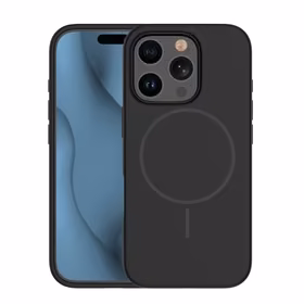 Silikoninis Thin Mag dėklas for iPhone 16 Pro 6,3" juodas