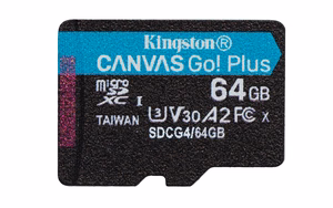Kingston Technology Canvas Go! Plus 64 GB MicroSD UHS-I Klasės 10