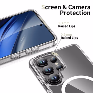 Tech-Protect FlexAir Hybrid MagSafe Dėklas for Samsung Galaxy S26 Ultra - skaidrus