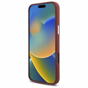 Mercedes silikoninis balta juosta Magnetinis dėklas telefonui iPhone 16 Pro Max - raudonas