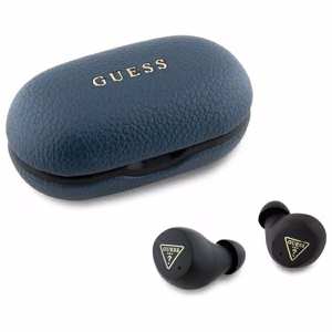 Наушники Guess Bluetooth GUTWSPGTSPSB TWS + зарядная станция синие Grained Classic Logo