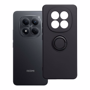 Silikoninis dėklas su žiedu Xiaomi Redmi Note 15 5G juodas